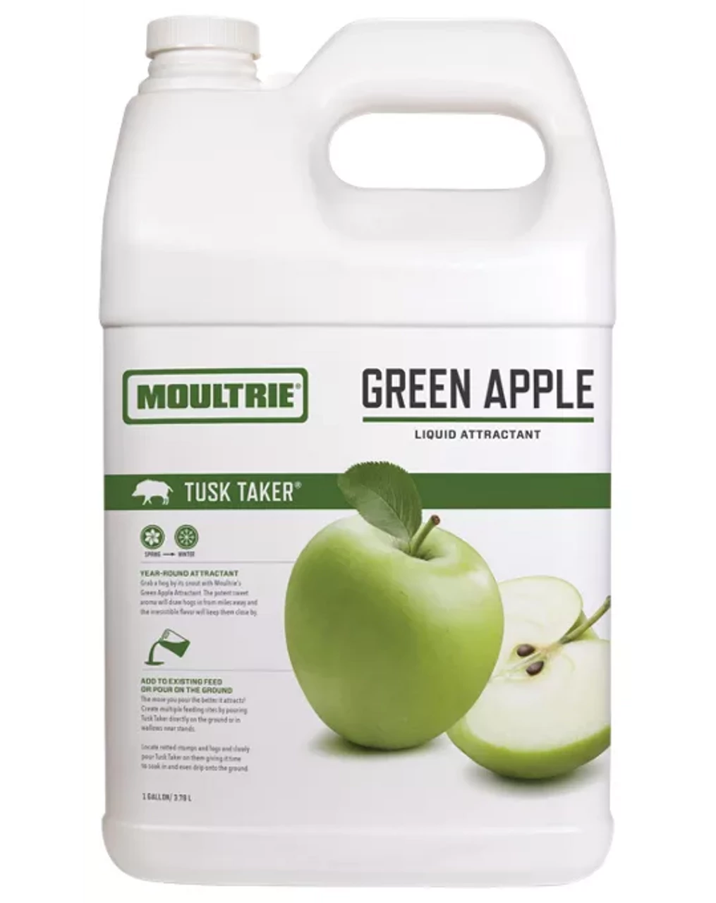 Outlet ๐ฅฐ Moultrie Feeders Moultrie Tusk Taker Green Apple Liquid Attractant 1 Gallon ๐