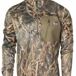 Coupon 🧨 Banded Mid-Layer 1/4 Zip Fleece Pullover Habitat ⌛