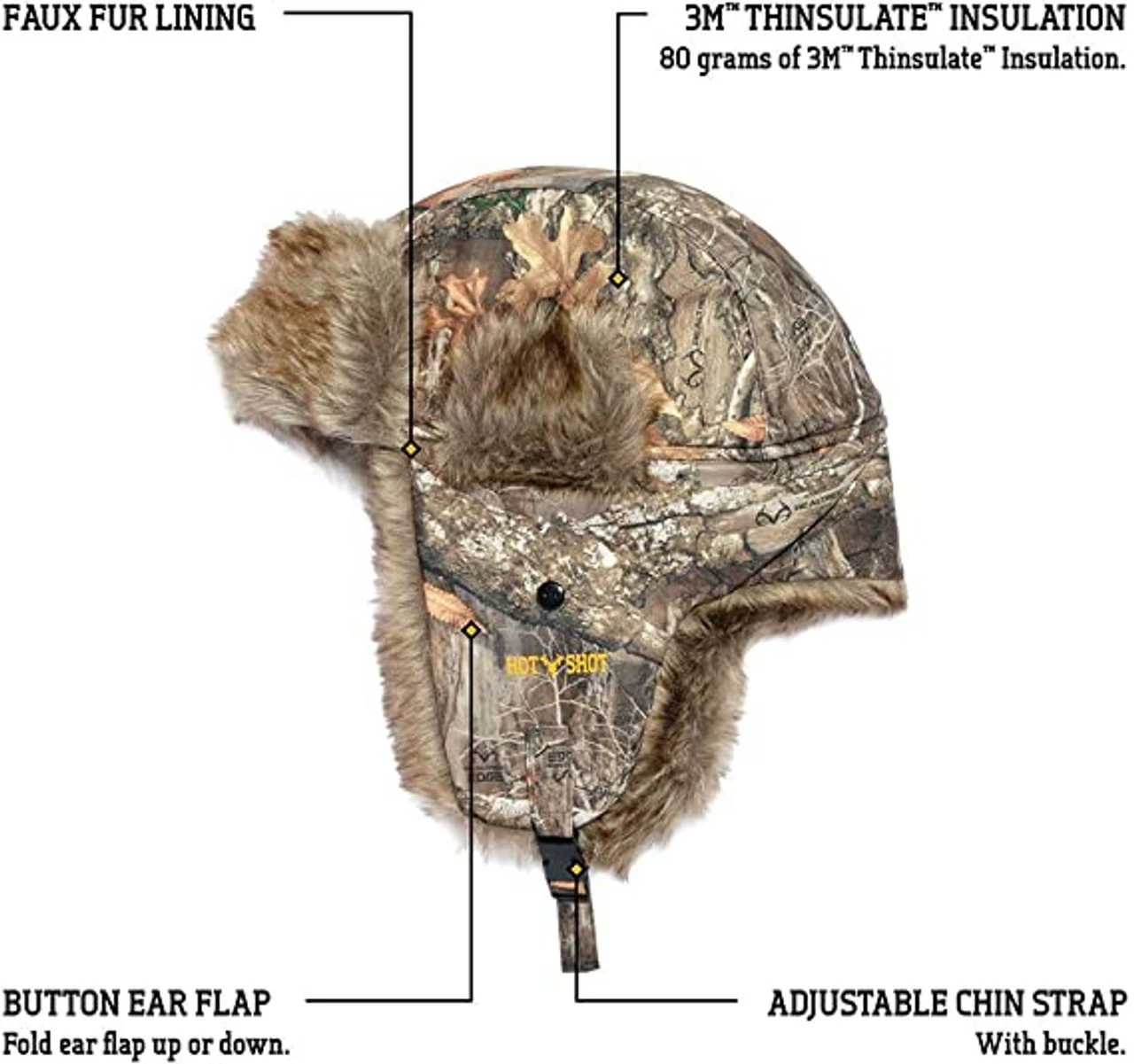 Cheap π Hot Shot Men's Camo Sabre Trapper Hat π 4 Cheap π Hot Shot Men's Camo Sabre Trapper Hat π - Image 2
